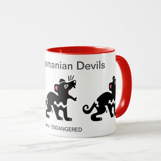 Kawaii - Ik hou van Tasmaanse DUIVELS - Dierenvrie Mok (Voorkant rechts)