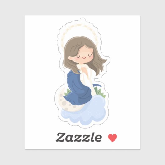 Kawaii Immaculate Conception Sticker (Vel)
