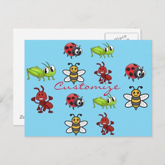 Kawaii Insects Thunder_Cove Briefkaart (Voorkant / Achterkant)