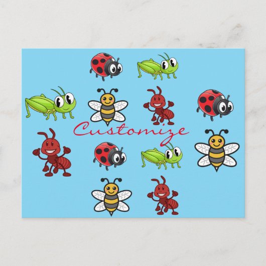Kawaii Insects Thunder_Cove Briefkaart (Voorkant)