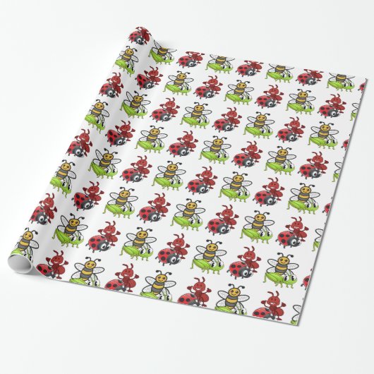 Kawaii Insects Thunder_Cove Cadeaupapier (Uitgerold)