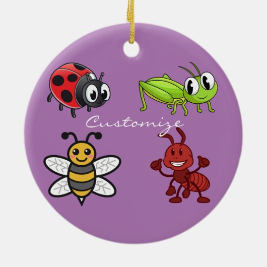 Kawaii Insects Thunder_Cove Keramisch Ornament (Achterkant)