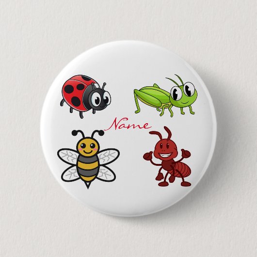 Kawaii Insects Thunder_Cove Ronde Button 5,7 Cm (Voorkant)
