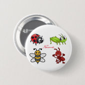 Kawaii Insects Thunder_Cove Ronde Button 5,7 Cm (Voorkant /achterkant)