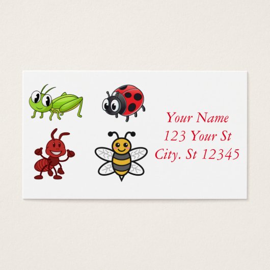 Kawaii Insects Thunder_Cove Visitekaartje (Voorkant)
