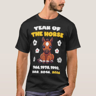 Kawaii Jaar van het Paard Chinese Dierenriem 2026  T-shirt