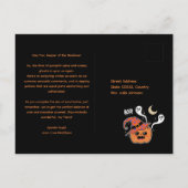 Kawaii Jack O' Lantern Creepy Cute Briefkaart (Achterkant)
