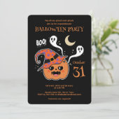 Kawaii Jack O' Lantern Creepy Cute Kaart (Staand voorkant)