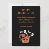 Kawaii Jack O' Lantern Creepy Cute Kaart (Achterkant)