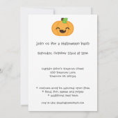 Kawaii Jack O Lantern Halloween Party Invite Kaart (Achterkant)