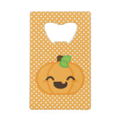 Kawaii Jack O Lantern Pumpkin Bottle Opener Creditkaart Flessenopener (Voorkant)