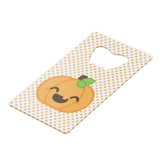 Kawaii Jack O Lantern Pumpkin Bottle Opener Creditkaart Flessenopener (Achterkant Gekanteld)