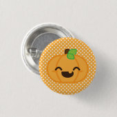 Kawaii Jack O Lantern Pumpkin Button (Voorkant /achterkant)
