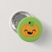 Kawaii Jack O Lantern Pumpkin Button (Voorkant /achterkant)