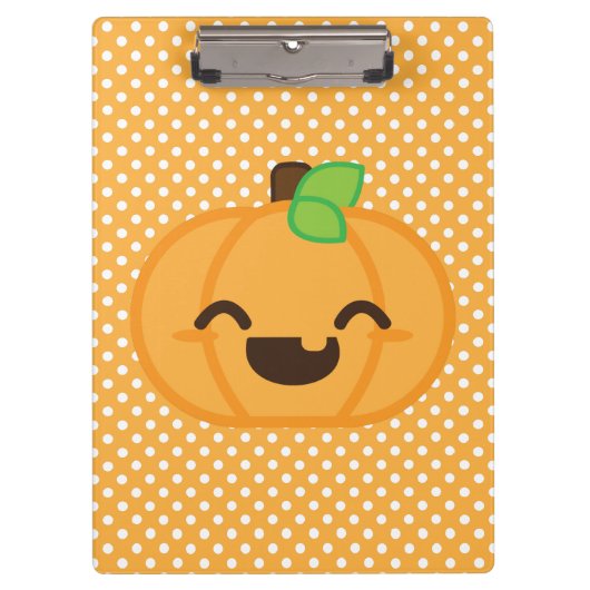 Kawaii Jack O Lantern Pumpkin Clip Board Klembord (Voorkant)