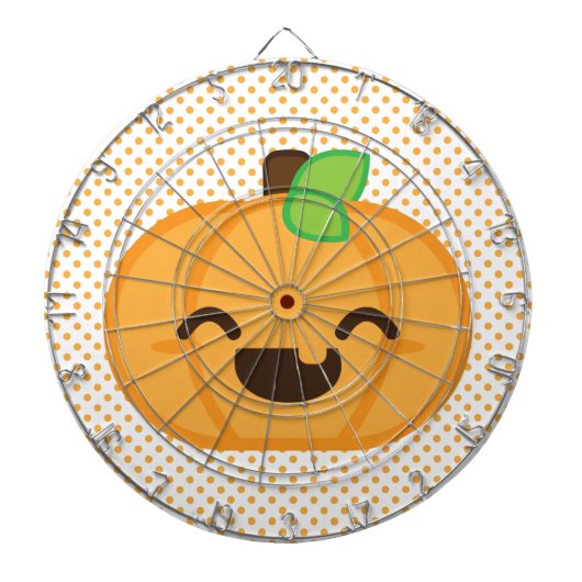 Kawaii Jack O Lantern Pumpkin Dart Board Dartbord (Voorkant)