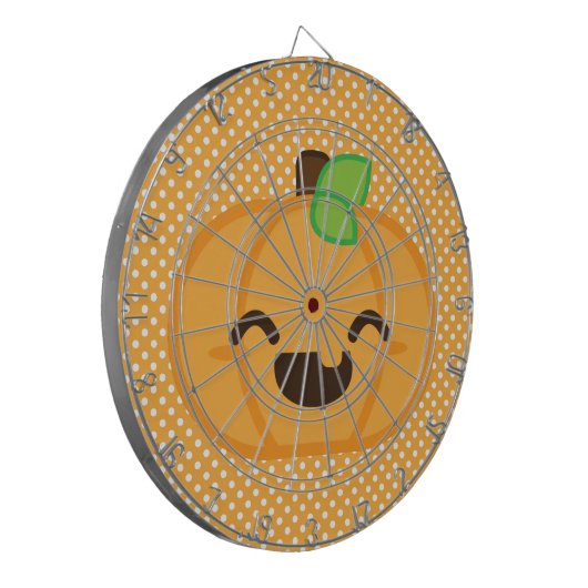 Kawaii Jack O Lantern Pumpkin Dart Board Dartbord (Voorkant Links)