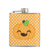 Kawaii Jack O Lantern Pumpkin Flask Heupfles (Voorkant)