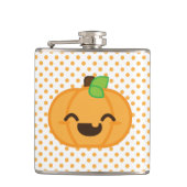 Kawaii Jack O Lantern Pumpkin Flask Heupfles (Voorkant)