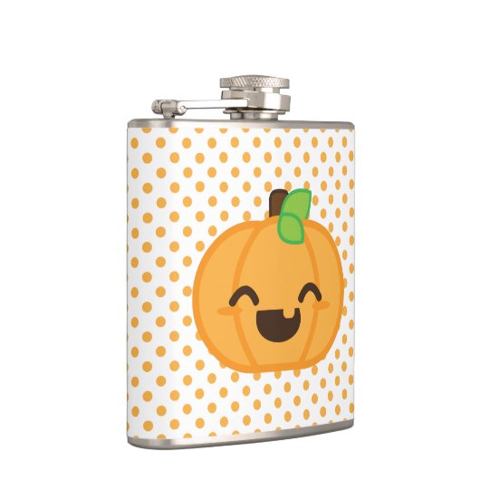 Kawaii Jack O Lantern Pumpkin Flask Heupfles (Rechts)