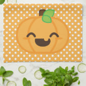 Kawaii Jack O Lantern Pumpkin Kitchen Towel Theedoek (Gevouwen)