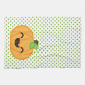 Kawaii Jack O Lantern Pumpkin Kitchen Towel Theedoek (Horizontaal)