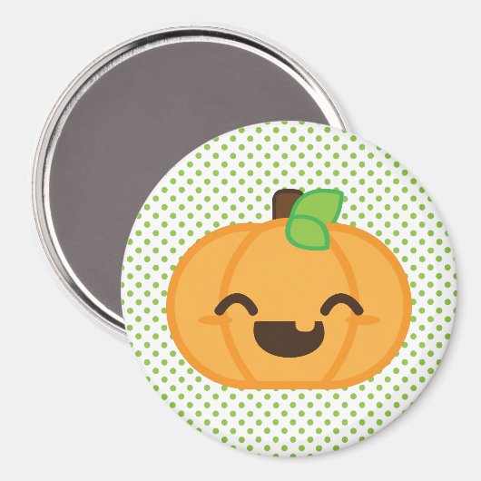 Kawaii Jack O Lantern Pumpkin Magnet (Voorkant / Achterkant)