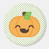 Kawaii Jack O Lantern Pumpkin Magnet (Voorkant)