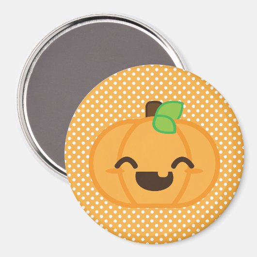 Kawaii Jack O Lantern Pumpkin Magnet (Voorkant / Achterkant)
