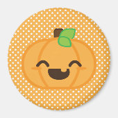 Kawaii Jack O Lantern Pumpkin Magnet (Voorkant)