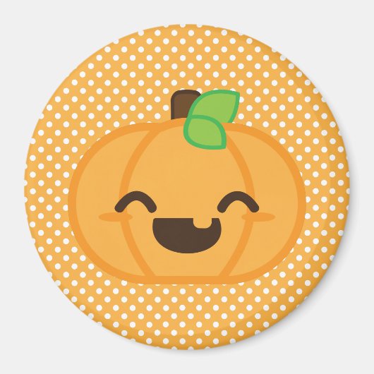 Kawaii Jack O Lantern Pumpkin Magnet (Voorkant)