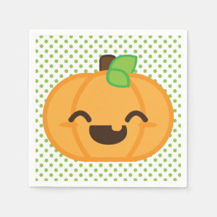 Kawaii Jack O Lantern Pumpkin Napkins Servet