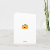 Kawaii Jack O Lantern Pumpkin Note Card Feestdagen Kaart (Achterkant)