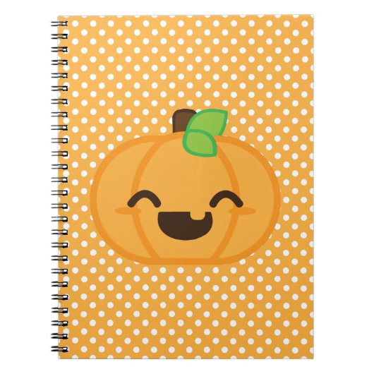Kawaii Jack O Lantern Pumpkin Notitieboek (Voorkant)