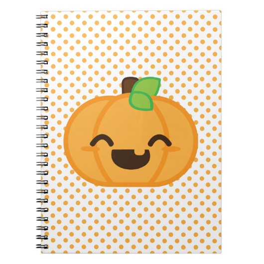 Kawaii Jack O Lantern Pumpkin Notitieboek (Voorkant)