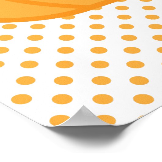 Kawaii Jack O Lantern Pumpkin Poster Print (Hoek)