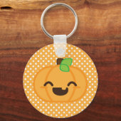 Kawaii Jack O Lantern Pumpkin Sleutelhanger (Voorkant)