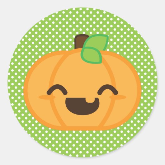 Kawaii Jack O Lantern Pumpkin Stickers (Voorkant)