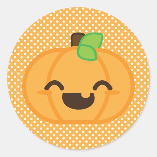 Kawaii Jack O Lantern Pumpkin Stickers (Voorkant)