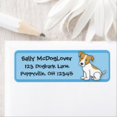 Kawaii Jack Russell Terrier Etiket (Insitu)