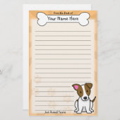 Kawaii Jack Russell Terrier Stationery Briefpapier (Voorkant / Achterkant)
