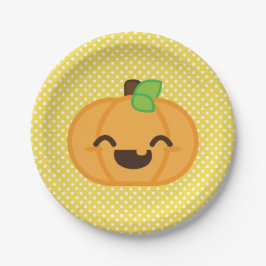 Kawaii Jackolantern Pumpkin Halloween Paper Borden Papieren Bordje