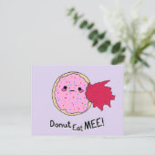 Kawaii Jam Donut Eet Me Briefkaart (Staand voorkant)