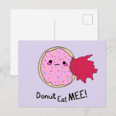 Kawaii Jam Donut Eet Me Briefkaart (Voorkant / Achterkant)