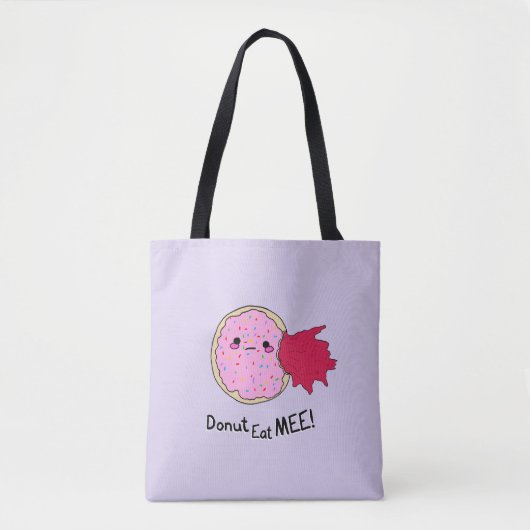 Kawaii Jam Donut eet me op Tote Bag (Voorkant)