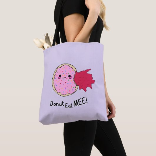 Kawaii Jam Donut eet me op Tote Bag (Dichtbij)