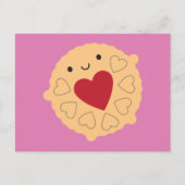 Kawaii Jammie Dodger Biscuit Briefkaart (Voorkant)