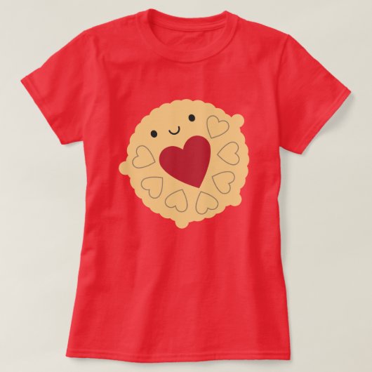 Kawaii Jammie Dodger Biscuit T-shirt (Design voorkant)