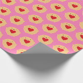 Kawaii Jammie Dodger Biscuits Cadeaupapier (Hoek)