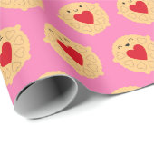 Kawaii Jammie Dodger Biscuits Cadeaupapier (Rol Hoek)